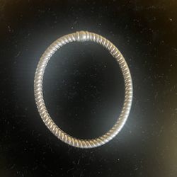 Vtg Sterling Silver 925 Bang Angled Swirl Bracelet