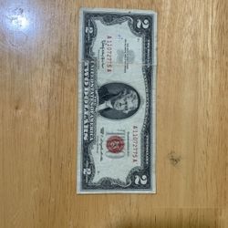 ERROR TWO DOLLAR BILL (RED)