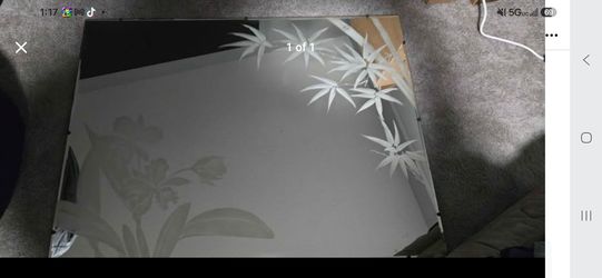 4ft by 3ft hawaiian etched mirror
