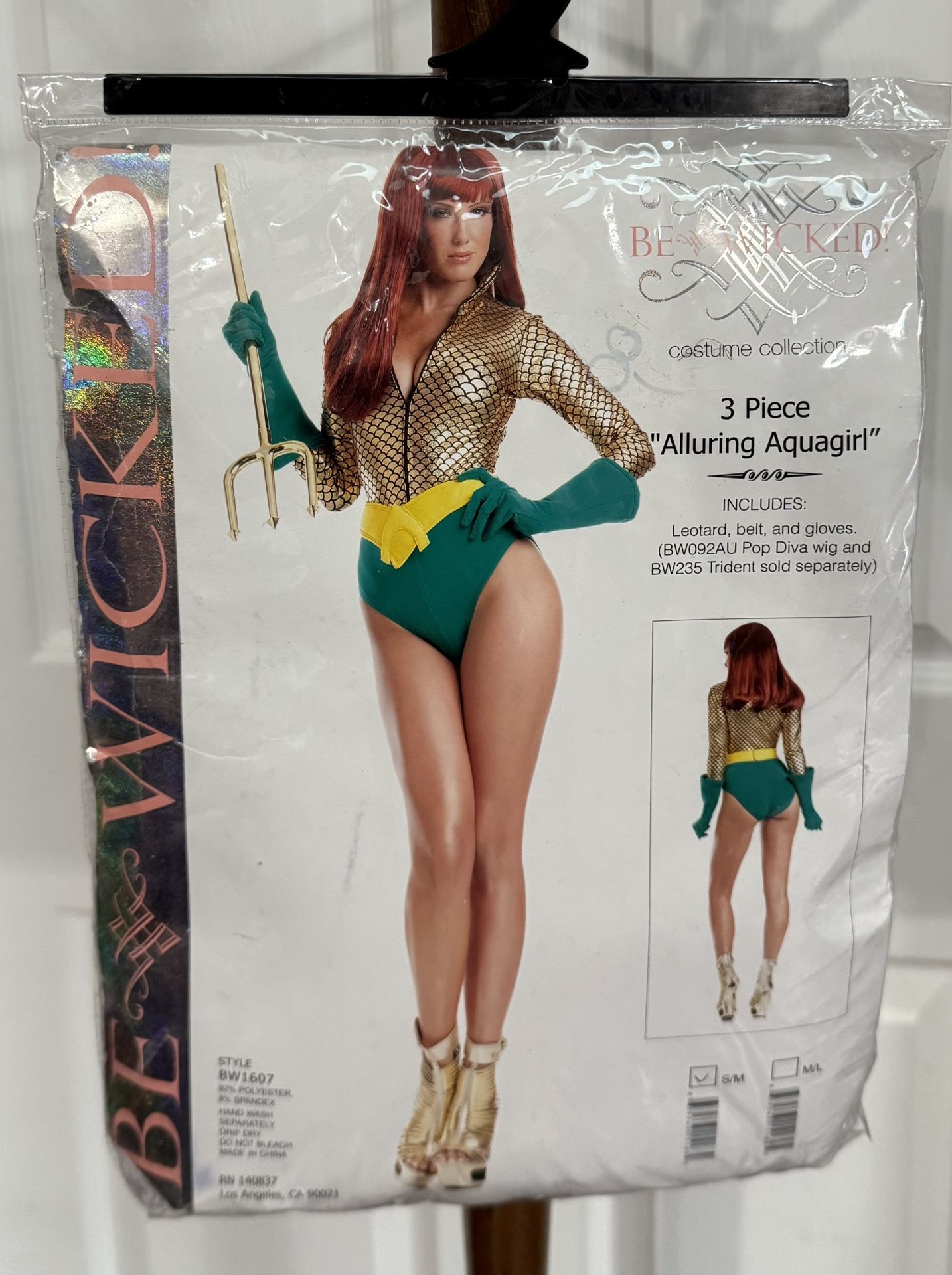 Adult Sexy Aqua-girl Size Fits S/M Costume just $8