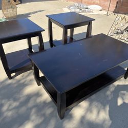 Coffee Table Set Dark Brown 