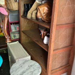 Pie Safe 150 Marble And Wood Table 50 