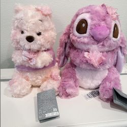 Disney Sakura Pooh /Stitch Plushie 