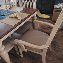 6 Chairs Solid Wood Table