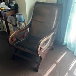 Indoor Lounge Leather/wood