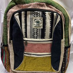   Brand: Rugmandu products  Handmade hemp backpack. Laptop slave/school/ Hiking 