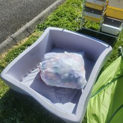 Foam Ballpit With Plastic Balls And Foam Pieces