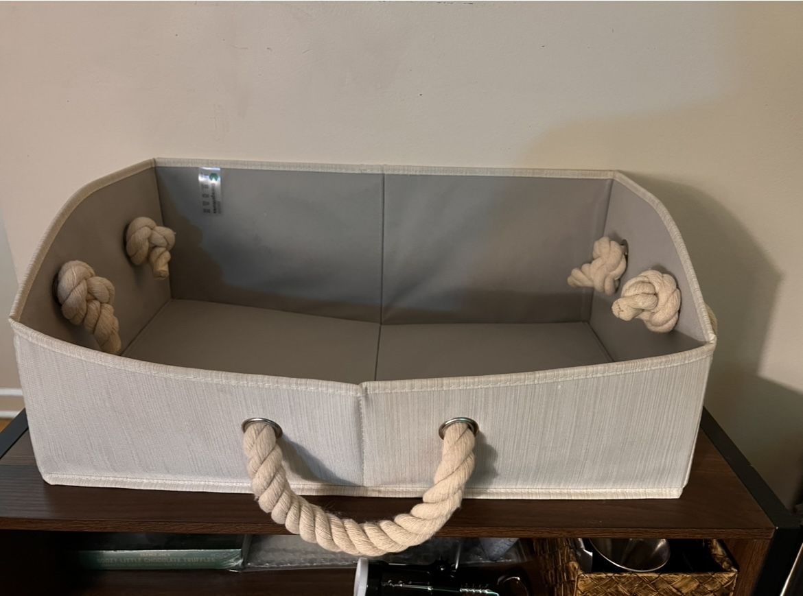 Fabric Storage Basket with Handles