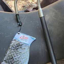 Cuda Carbon Fiber Gaff - Silver/Blue - 8' Handle - 4'' Hook