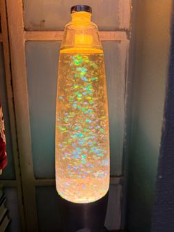 Glitter Lava Lamp with Iridescent Flakes
