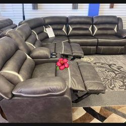 Brand New ☀️ Midnight Power Reclining Sectional ☀️ Electric Reclining Sofa | Living Room Set ☀️ 