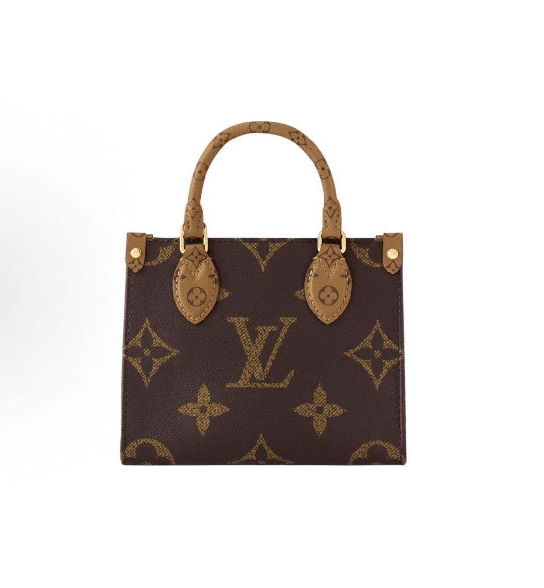 LOUIS VUITTON ONTHEGO BB Letter Logo Jungle Bag Leather Single
