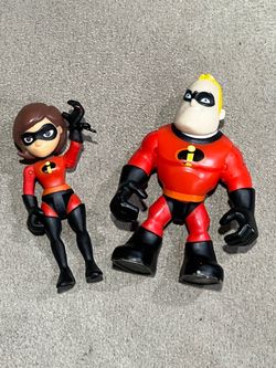 Disney Pixar The Incredibles lot of 3 Figure lot Mr & Mrs elastigirl imaginext