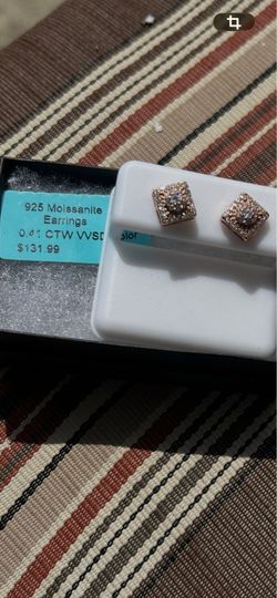 9.25 masonite earrings over rose gold