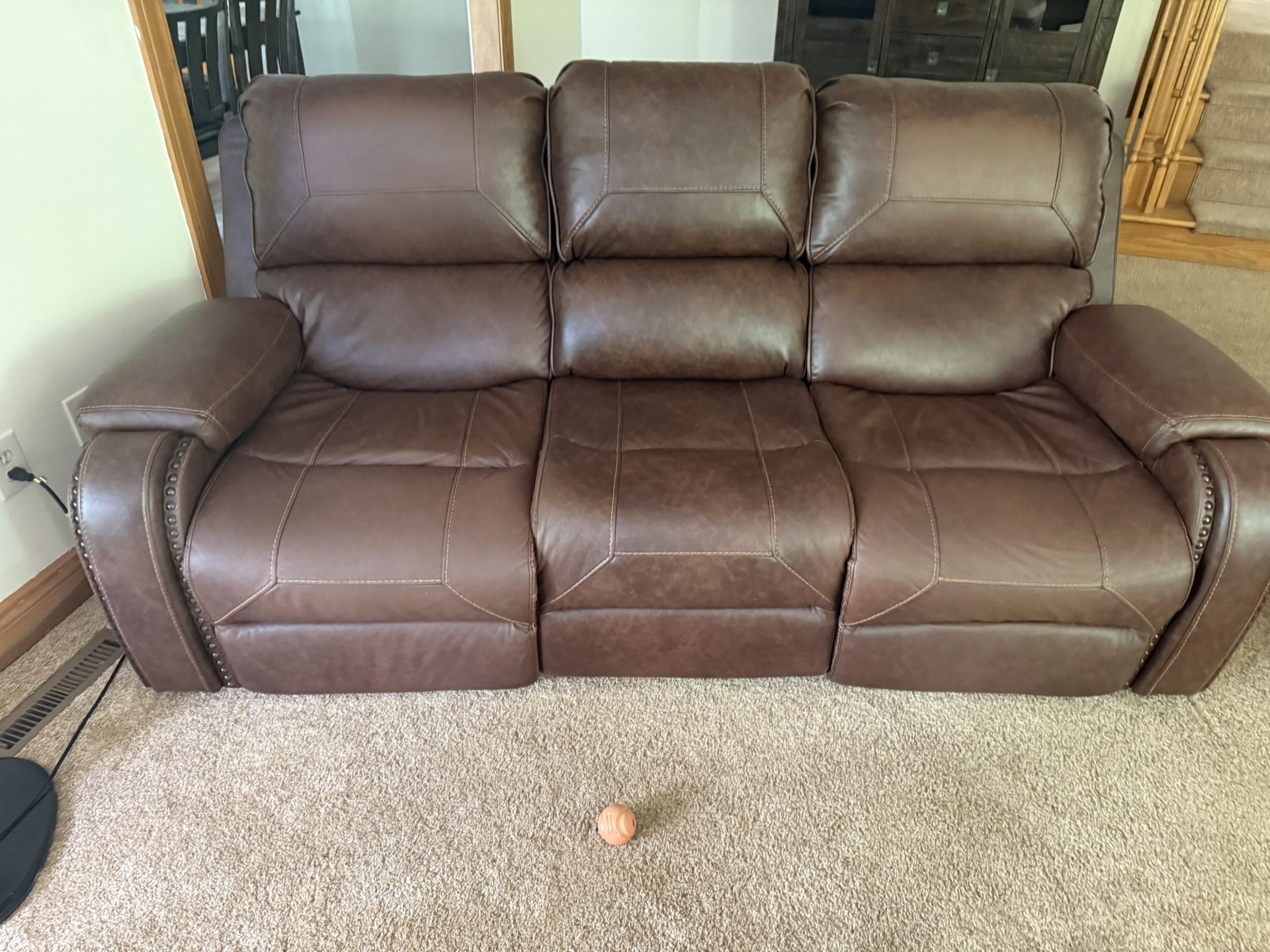 Leather Recliner Couch