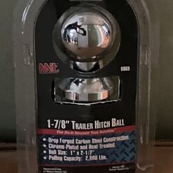 Trailer Hitch Ball 1-7/8in  2000lb, New