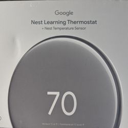 Google Nest Learning Thermostat With Sensor 
