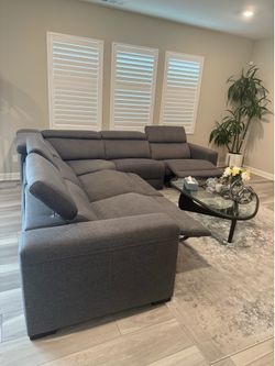 MOVING SALE! 5-Piece Power Reclining Sectional - 3 Recliners-Price Negotiable
