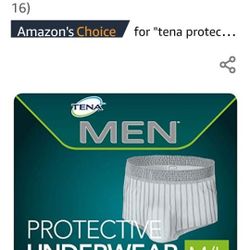 TENA Incontinence Underwear for Men, Super Plus Absorbency, Medium/Large, 64 Count (4 Packs of 16)