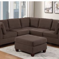 BRAND NEW QUEEN 6PCS MODULAR SECTIONAL SOFA SET WITH OTTOMAN INCLUDED $749