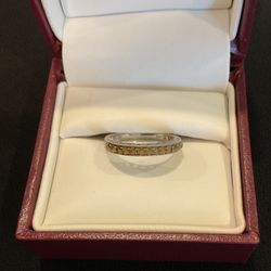 NWOT Helzberg Diamonds Stacking Citrine Ring in Sterling Silver. Size 7