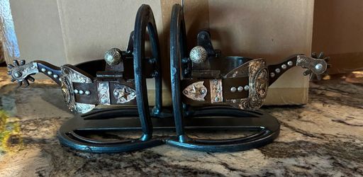 Custom Western decor napkin / salt pepper holder and paper towel holder
