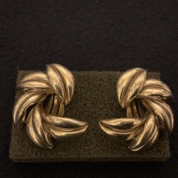 Large Vintage Solid Sterling Silver Clip On Earrings,by LARTM STERLING 