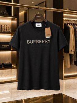 Burberry Black Embroidery Tshirt 3 For $100