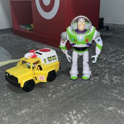 🚀 ⭐️ 🍕 Toy Story Buzz Lightyear  Karate Chop Action 🔊  (pickup In Escondido) Take All $25