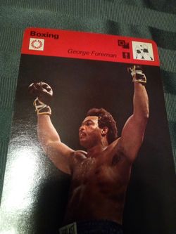 Vintage 1978 boxing sportscaster collector card/George foreman (card# 15-07)