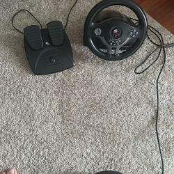 Gaming Steering wheel and pedals