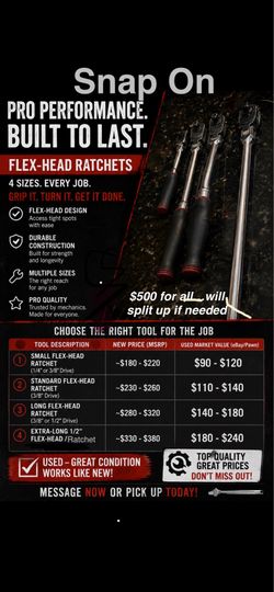 Snap-On Flex-Head Ratchet Set