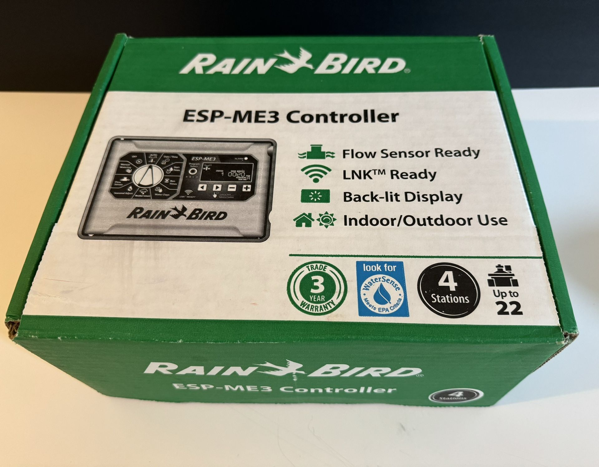 Rain Bird ESP-ME3 Indoor/Outdoor 4 to 22 Station Sprinkler Controller.