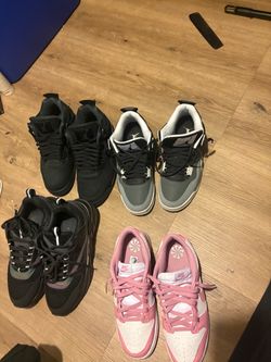 4 Pairs of Nike and Jordan Sneakers Bundle