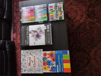 Art pens and coloring book
