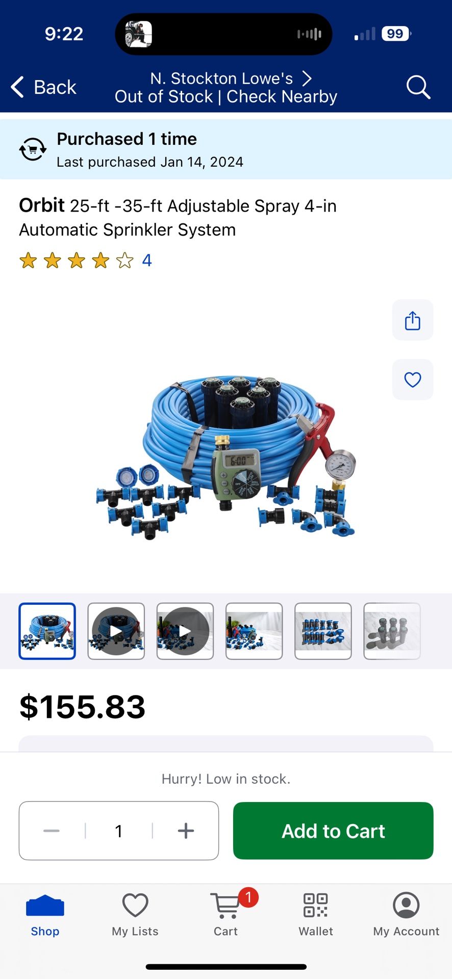 Orbit 6 Head Sprinkler System 