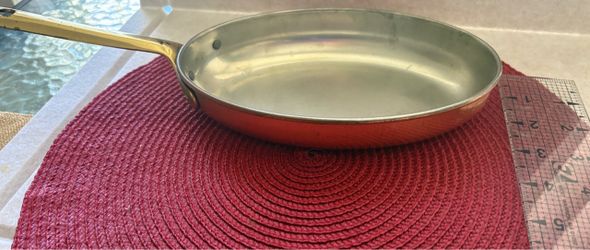 Vintage copper sauté skillet 13 inches long