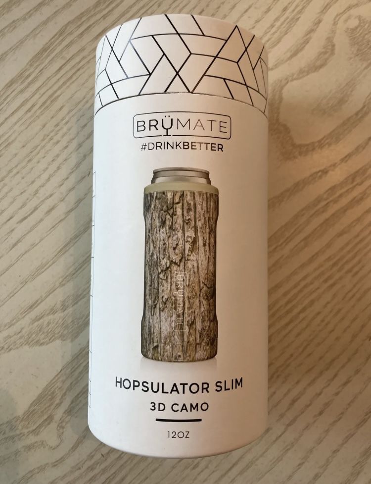 Brumate Hopsulator Slim Insulated Can Cooler in 3-D Camo New Never Opened