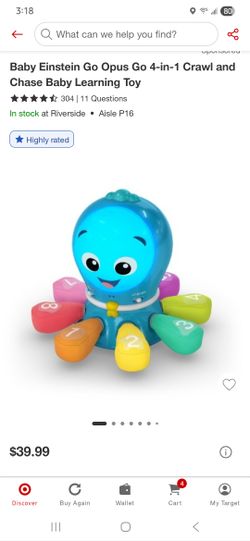 Baby Einstein Go Opus Go 4-in-1 Crawl & Chase Baby Learning Toy