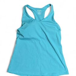 Blue Tek Gear Tank Top Padded Sports Bra Attached Women's Size S