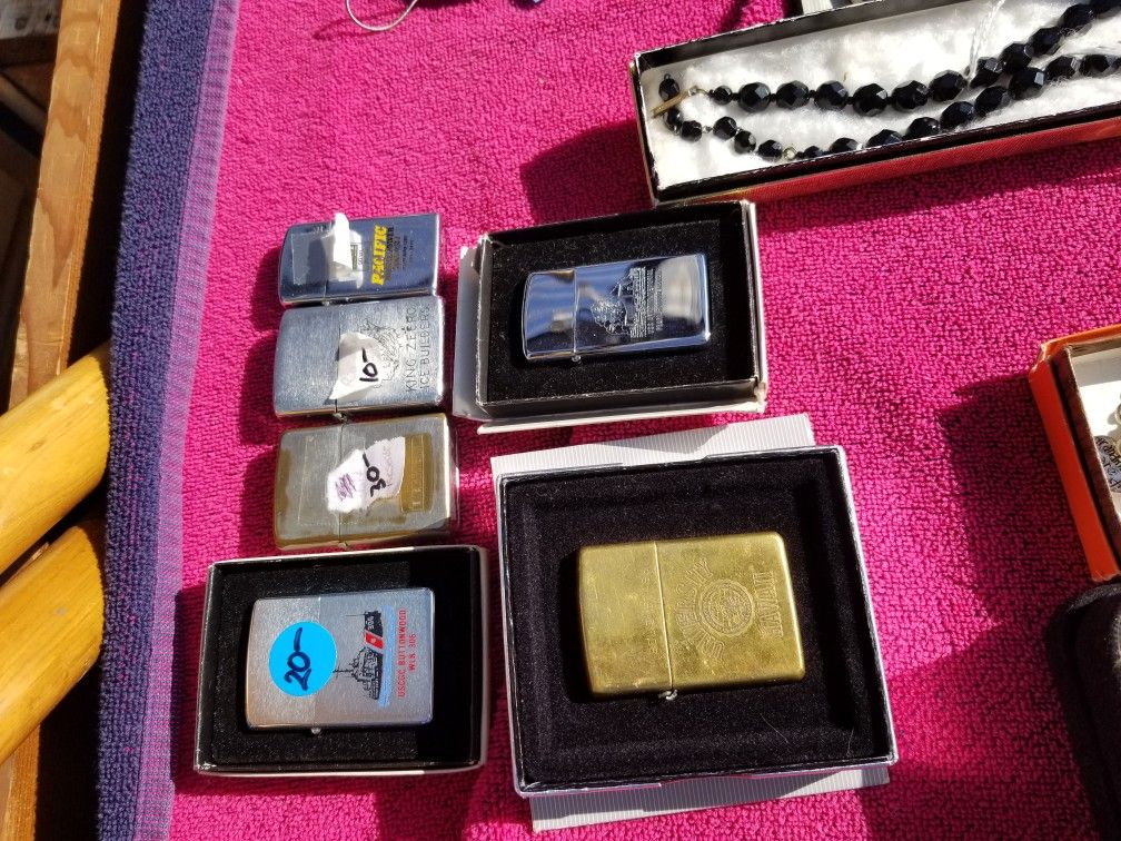 Vintage Zippo Lighters From $10 - $30 ea.