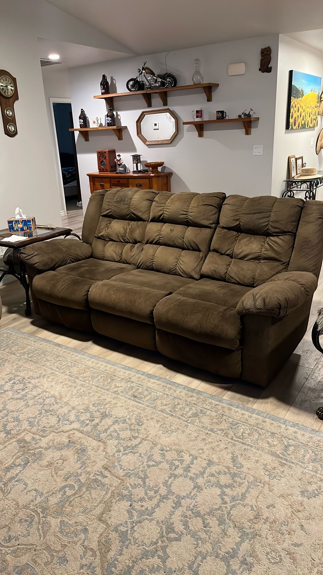 Double Recliner Couch