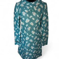 Vintage 1960’s Blue Teal Floral Dress