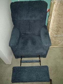 Small blue recliner