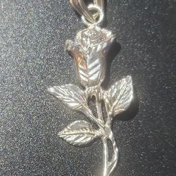 Sterling Silver Pendant Rose