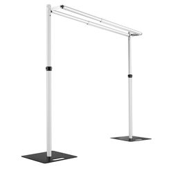 Double Backdrop Stand Heavy Duty,10x10ft Double Crossbar Pipe and Drape Stand, Adjustable Aluminium Flower Wall Backdrop, Back Drop Stand for Party Ev