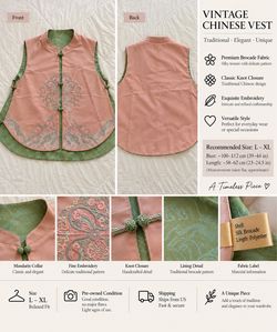 Vintage Chinese Silk Brocade Vest