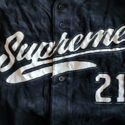 Supreme Velour Baseball Jersey