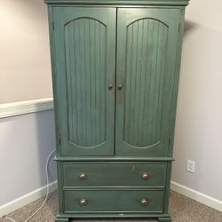 David Lee 2 Drawer Armoire - Teal Green