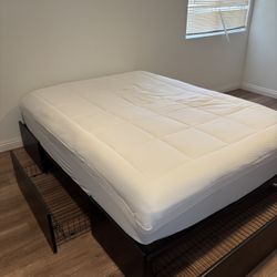 Full Size Bed frame With Drawer Storage - Black
